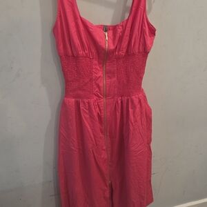 Anthropologie Pink Mini Dress with Zipper